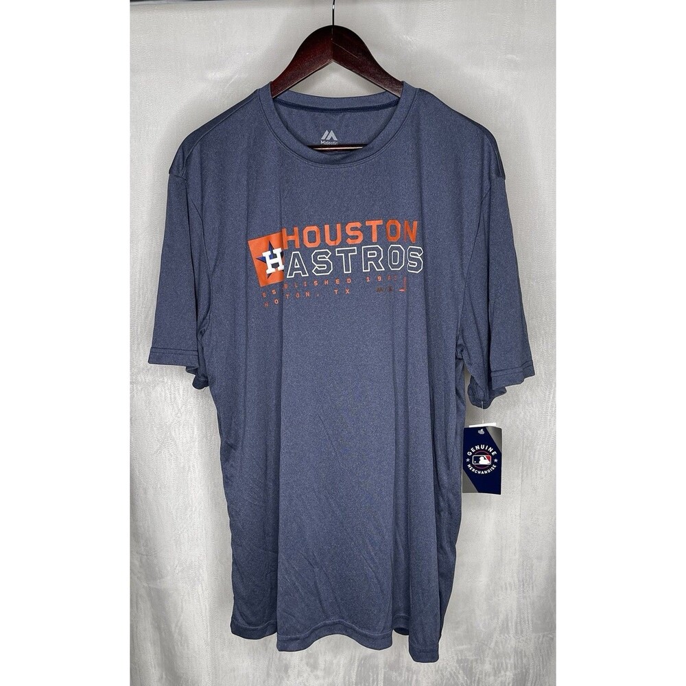 Houston Astros Majestic MLB Logo T-Shirt Blue XL NWT